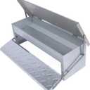 Automatic Chicken Feeder, Large Capacity Automatic Metal Treadle Feeder, Stainless Steel Poultry Feeder for Chicken, Geese, Ducks, Turkeys and Quails