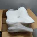 DONAMA Cervical Pillow for Neck and Shoulder,Contour Memory Foam Pillow,Ergonomic Neck Support Pillow for Side Back Stomach Sleepers with Pillowcase (Queen Size 24.8"Lx14.96"Wx5.51"H, Light Grey)