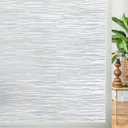 Homein Window Privacy Film, Frosted Glass Window Film Decorative, Non Adhesive Glass Clings, Static Cling Door Coverings, UV Blocking Privacy Sticker for Home, Pure Wave, 17.5 x 118.1 inches
