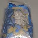 DUFACAI 53 Pieces 10th Birthday Decorations Double Digits Party Balloons Happy Birthday Banner Number 10 Balloons Blue Silver Foil Balloons Latex Balloons for 10 Year Old Boy Birthday Party (Blue)