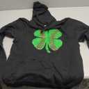 St Patricks Day Shamrock Baseball Saint Paddy's Pullover Hoodie, Small
