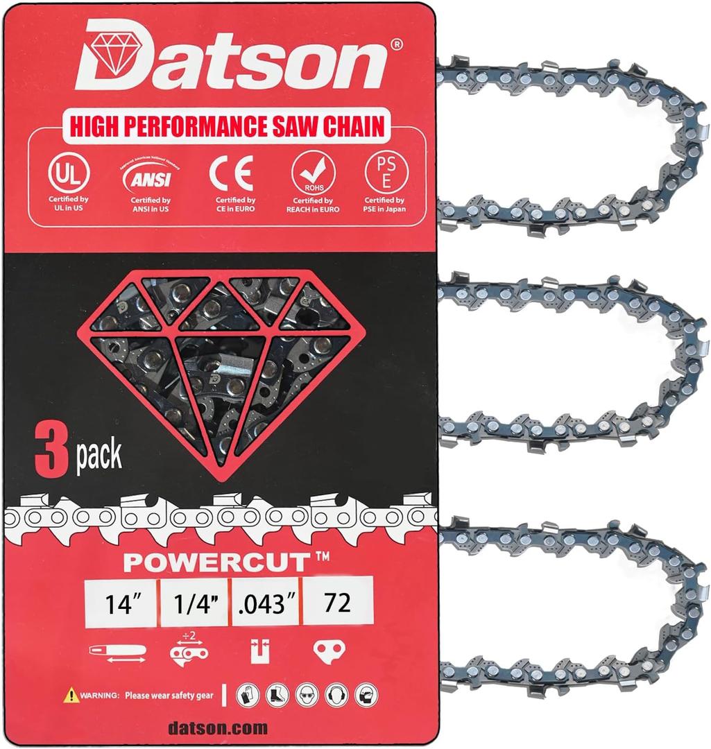 14 Inch Pole Saw Chain For Stihl STIHL MSA 160 C-B,MSA 200 C-B MSA 120 C-B, MSA 160 C-B, MSA 200 C-B,(71 PM3 72 Drive Links) 3670 005 0072 1/4" Pitch .043" Gauge 72 Drive Links 71PM3-72