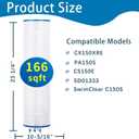 Premium Pool Filter 2-Pack Replaces Hayward CS150E, CX150XRE, CX150-XRE, SwimClear C150S, PA150S, Unicel C-9441, SD01333 | 23 1/8" x 10 1/8" | 150 sq.ft 2 Pack