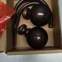 KAMANINA Decorative Curtain Drapery Holdbacks, Bronze Round Finials Window Curtain Holdbacks(1 Pair/2 Pack, Small)