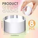 Remerry 8 Pcs Acrylic Round Blocks for Display Clear Polished Blocks for Display Clear Acrylic Edge Polished Base Display Riser for Table Showing Cosmetics Collectibles Figures (2 x 2 x 1 Inches)
