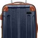 Rockland London Hardside Spinner Wheel Luggage, Navy, Carry-On 20-Inch (Blue)