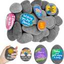 Reeplan 45PCS Rocks for Painting, Natural Smooth River Rocks for Painting, 2-4 Inches Flat Stones for Crafts, DIY Arts & Decorations(2-3in: 30pcs & 3-4in: 15pcs)