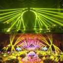 JUNMAN Mini 230W 7R Beam Moving Head Light DJ Disco Stage Lights 48 Prism with Led Strip and Rainbow Effect
