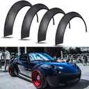 DREAMIZER 4PCS 4.5" Universal Car Fender Flares Extra Wide Body Kit Wheel Arches Fit For Most Vehicle