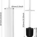 Toilet Brush and Holder Set, 2 Pack Stainless Steel Toilet Bowl Brush with Lid, Rust Proof Toilet Cleaner Brush with Caddy, Durable Bristles, Splash Proof, Ideal for BathroomWhite