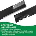 103-6338 Blade Set for Ex Mark 60'' Deck, Toothed Mulching Blade Compatible with Ex Mark Lazer Z AC, Bad Boy Toro Hustler Zero Turn Mowers, Replace for 116-5173-S, 103-6338-S, 103-2530, 2 Pack