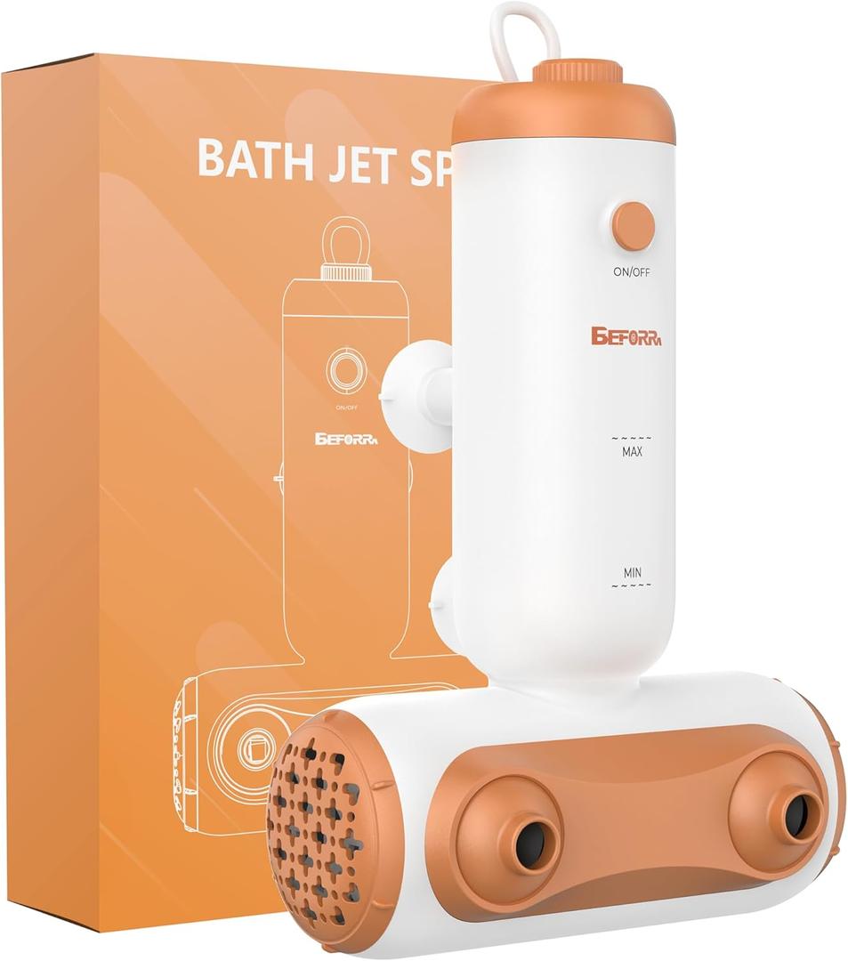 Bath Jets for Tub,Portable Jet Spa for Bathtub with Dual Hydro Jets for Tub Creates Soothing Bubbles, Bath Jet Spa for Relax Spa Bath at Home Use for Women, Yellow (Corded)