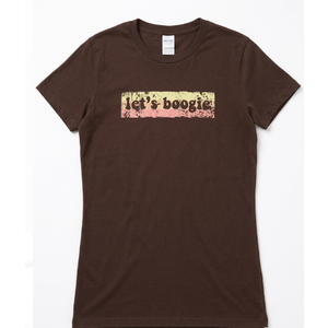 Lets Boogie Shirt Vintage Dancing 1980s Disco Themed Party T-Shirt, Brown, Small