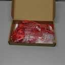 Tenare 12 Pack 42.84.5 Inch Mini Clear Plastic Gift Bags with Handles Wedding Extra Small Transparent Party Favor Bags Bulk with Ribbon Tissue Paper for Graduation Party Supplies(Red)