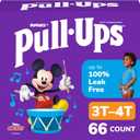 Pull-Ups Boys' Potty Training Pants, Size 3T-4T Training Underwear (32-40 lbs), 66 Count