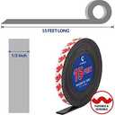 Magnetic Tape, 15 Feet Magnet Tape Roll (1/2'' Wide x 15 ft Long), with 3M Strong Adhesive Backing. Perfect for DIY, Art Projects, whiteboards & Fridge Organization