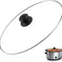 Oval Slow Cooker Lid Large 8 QT Fits for Crock Pot Glass Lids Programmable Slow Cookers SCV800 and Compatible With Hamilton Beach Oval Glass Pot Lid Transparent Cover