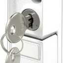 Prime-Line U 9919 White, Sliding Patio Door Keyed with Bolt Lock (Single Pack)