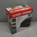 George Foreman 4-Serving Removable Plate Electric Grill and Panini Press, George Tough Non-Stick Coating, Drip Tray Catches Grease, Black