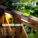 SOLPEX Solar Deck Lights Outdoor 16 Pack, Solar Step Lights Waterproof Led Solar lights for Outdoor Stairs, Step , Fence, Yard, Patio, and Pathway(Warm White)