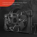 A-Premium Engine Radiator Cooling Fan Assembly Compatible with Mercedes-Benz Models - C230 2002-2007, C240 2001-2005, C280 2006-2007, C32 AMG 2002-2004, C320 2001-2005, C350 2006-2007 & More - 4 Pins
