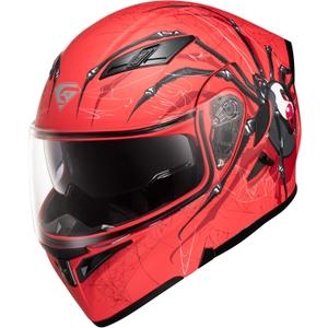 KYPARA Motorcycle Dual Visor Flip up Modular Full Face Helmet with DOT Certification of Impressionism (Large) KYPARA Motorcycle Dual Visor Flip up Modular Full Face Helmet with DOT Certification of Impressionism (Large)