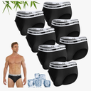 IGOLUMON Men's Underwear Briefs 7 Pack Bamboo Rayon Briefs for Men Support Pouch No Fly Tag-Free Rear Coverage Underwear 2 XL