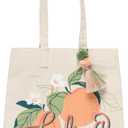 Karma, Canvas Tote Bag for Women, Canvas Beach Bag, Reusable Shopping Bags, Shoulder Bag Reusable Grocery Bags