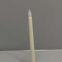 Baquler 24 Pcs 10 Inch Ivory Flameless Taper Candles LED Candle Sticks Battery Operated Flickering LED Candlestick Window Plastic Candle for Wedding Halloween Christmas Decor(No Battery)