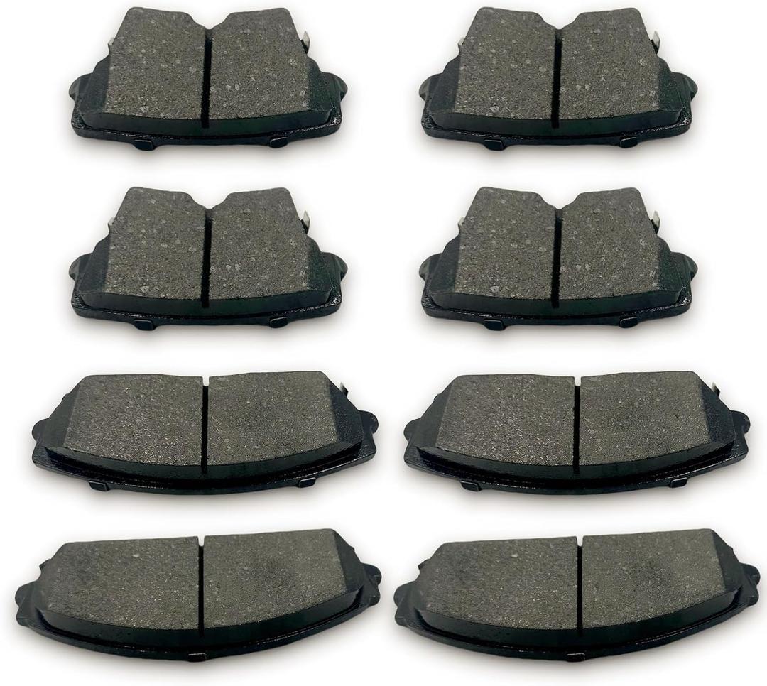 8pcs Front Rear Ceramic Brake Pads Set fit For 2005-2019 For Chrysler 300,2009-2019 For Dodge Challenger, 2006-2019 For Dodge Charger, 2005-2008 For Dodge Magnum