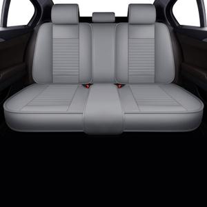 LINGVIDO Leather Car Seat Covers,Breathable and Waterproof Faux Leather Automotive Seat Covers for Cars SUV Pick-up Truck Sedan,Universal Anti-Slip Driver Seat Cover with Backrest (Rear Seat, Gray)