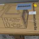 Enclosed Cat Litter Box with Lid Top Exit Covered Metal Stainless Steel Litter Box Leak Proof & Odorless Easy to Clean Including Cat Litter Scoop and Litter Mat (One Size, Gray)