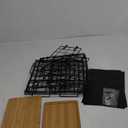 Fruit Basket for Kitchen with Bamboo Cutting Board 2 Set, 3 Tier Stackable Wire Wall Basket, Onion Potato Vegetable Storage for Countertop Floor Cabinet Shelf