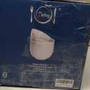 DELLING Ultra-Strong 22 Ounce Soup Bowls, Cereal Bowl, 6 inch Bowls Set, White Ceramic Bowls, White Bowls for Kitchen, Snack Rice Pasta Salad Oatmeal, Set of 6, Dishwasher & Microwave Safe