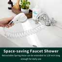 ZCONIEY Sink Faucet Sprayer Attachment, Shower Head Attaches To Tub Faucet, Dog Bathing Hose Shower Set for Laundry Bathroom Kitchen