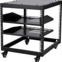 Garvee 10U Open Frame Server Rack – 23"-40" Adjustable Depth