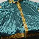 Men's Hawaiian Shirt and Short Set 2 Piece Outfits Luxury Printed Casual Button Down Short Sleeve Satin Shirt Suits L