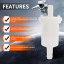 16910ZV4015 Inline Fuel Filter Compatible with Honda 4 Stroke BF 8 9.9 10 15 20 25 30 40 50 60 75 90 HP Outboard Engines Marine Fuel Filter 16910-ZV4-015 16910-ZV4-005, 1Pcs