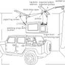 ALLCOS Hard Top Removal Lift for Jeep Wrangler JL JK Models and Ford Bronco, 12ft Hardtop Overhead Garage Storage Hoist with Anti-Drop System, Supports 8-16 ft. Ceiling