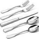 KINGSTONE 40-Piece Silverware Set, 18/10 Stainless Steel Flatware Set for 8, Tableware Cutlery Set, Utensil Sets for Home Restaurant, Mirror Finish, Dishwasher Safe