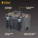 DEWALT TSTAK Tool Box, Extra Large Design, Removable Tray for Easy Access to Tools, Water and Debris Resistant (DWST17806)
