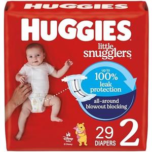 Huggies Size 2 Diapers, Little Snugglers Baby Diapers, Size 2 (12-18 lbs), 29 Count