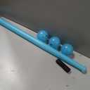 Glow in The Dark Plastic Baseball Bat w/ 3 Glow in The Dark Plastic Baseballs Bundle UV Flashlight Included (Aquamarine), One Size