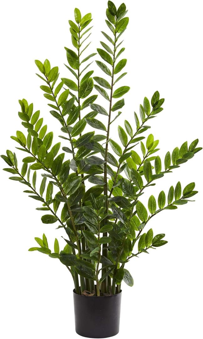Nearly Natural 4’ Zamioculcas Artificial Silk Plants, Green