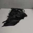 Halloween Fallen Angel Dress Costume Cosplay Halo Fancy Black Feather Wings for Women (Ebony, US 0-2)