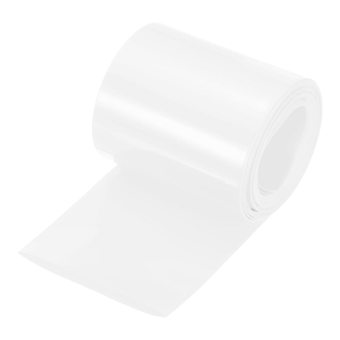 MECCANIXITY Battery Wrap PVC Heat Shrink Tubing 47mm Dia 75mm Flat 18 Feet White Good Insulation for Battery Pack-5.5m