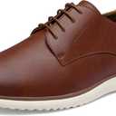 Jousen Men's Dress Shoes Brogue Formal Lace Up Oxfords Shoes (9.5, Oxblood-733)