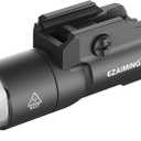 1750 Lumen Tactical Flashlight Laser Combo for Full Size Pistol/Handgun, Momentary/Strobe Function for 1913 Picatinny Rail