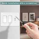 Combination Metal Light Switch Covers Wall Plate, 1 Toggle/2 Decorator Switch Plate Outlet Covers Off White Decorative 3 Gang Wall Plate - Classic Retro Style, 2 Pack