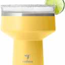 REDUCE Saltini 16 oz Cocktail Tumbler - Insulated Margarita Tumbler with Lid - Keeps Drinks Cold for 10 Hours - 360 Sippable Martini Glass Alternative - Shatterproof, Perfect for Parties - Pineapple